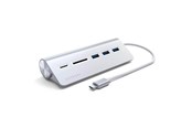 USB hub - Satechi USB-C Aluminum USB hub & Card Reader Zilver USB hub - 3 - Zilver - ST-TCHCRS
