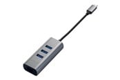 USB hub - Satechi USB-C Aluminium hub - 3 port USB 3.0 + Ethernet Ruimte Grijs USB hub - 3 - USB 3.0 - Grijs - ST-TC2N1USB31AM