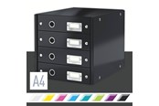 Archivering & Opslag - Leitz  Click & Store WOW Ladekast (4 laden) Zwart - 60490095