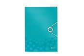 Mapper en Klemborden - Leitz WOW 3-Klepsmap, PP Ijsblauw - 45990051