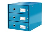 Archivering & Opslag - Leitz Click & Store WOW Ladekast (3 laden) Blauw - 60480036