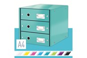 Archivering & Opslag - Leitz Click & Store WOW Ladekast (3 laden) Ijsblauw - 10K268L
