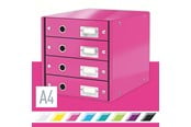 Archivering & Opslag - Leitz Click & Store WOW Ladekast (4 laden) Roze - 60490023