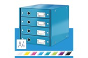 Archivering & Opslag - Leitz Click & Store WOW Ladekast (4 laden) Blauw - 60490036