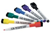 Schrijf- en tekengerei - Nobo Quartet ReWritables - Marker - Black, Red, Blue, Green, Yellow, Purple (Pack of 6) - 1903792