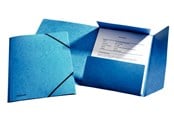Mapper en Klemborden - Esselte  Rainbow 3-klepsmap karton met elastiek Blauw - 1326502