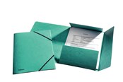 Mapper en Klemborden - Esselte Rainbow 3-klepsmap karton met elastiek Groen - 1326508