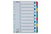 Insteekhoezen, Offertemappen & Tabbladen - Esselte Indices Mylar A4 1-10 Multicolo. - 100161