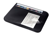 Bureau-accessoires - Leitz Deskmat 50x65 Zwart w.clear plast. - 53120095