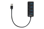 USB hub - StarTech.com USB 3.0 Hub 4-poort USB hub - 4 - USB 3.0 - Zwart - HB30A4AIB