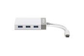 Netwerk-adapter (netwerkkaart, printserver, enz.) - TRENDnet TUC-ETGH3 USB-C to Gigabit Adapter + USB Hub - TUC-ETGH3