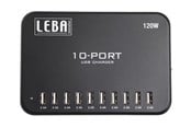 Mobiel - Adapters & Opladers - LEBA Innovation NoteCharge 10 Ports USB-A Charger 120 W - NCHAR-U10-SC