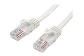 Netwerk - kabel - StarTech.com 0.5m Wit Cat5e / Cat 5 Snagless Ethernet Patch Cable 0.5 m - patch cable - 50 cm - Wit - Wit - 0.5m - 45PAT50CMWH