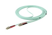 Netwerk - kabel - StarTech.com 5m Aqua OM4 Duplex Multimode Fiber Optic Cable- 50/125 - LC/LC - network cable - 5 m - aqua - Blauw - 5m - 450FBLCLC5
