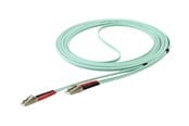 Netwerk - kabel - StarTech.com 5m Aqua OM4 Duplex Multimode Fiber Optic Cable- 50/125 - LC/LC - network cable - 5 m - aqua - Blauw - 5m - 450FBLCLC5