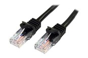 Netwerk - kabel - StarTech.com 10m Black Cat5e / Cat 5 Snagless Ethernet Patch Cable 10 m - patch cable - 10 m - black - Zwart - 10m - 45PAT10MBK