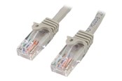Netwerk - kabel - StarTech.com Snagless Cat 5e UTP Patch Cable - patch cable - 15 m - grey - Grijs - 15m - 45PAT15MGR