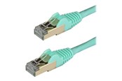 Netwerk - kabel - StarTech.com 2m Aqua Cat6a / Cat 6a Shielded Ethernet Patch Cable 2 m - patchkabel - 2 m - aqua - Groen - 2m - 6ASPAT2MAQ