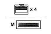 Netwerk - kabel - Lenovo Breakout - 100GBase-CU direct attach cable - 5 m - 5m - 7Z57A03566