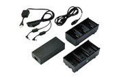 Laptop oplader - Zebra Dual 3-Slot Batterij Charger Connected via Y Cable - SAC-MPP-6BCHEU1-01