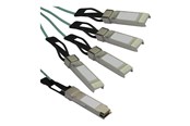 Netwerk - kabel - StarTech.com Cisco QSFP-4X10G-AOC7M Compatible QSFP+ Breakout Cable - 7 m - breakout cable - 7 m - black - Zwart - 7m - QSFP4X10GAO7