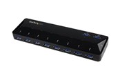 USB hub - StarTech.com USB 3.0-hub met 10 poorten en oplaad- en synchronisatiepoorten USB hub - 10 - USB 3.2 - Zwart - ST103008U2C