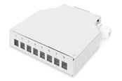 Accessoires - DIGITUS DN-96891 Din Rail Splice Box for 8 LC/DX couplers Color grey - DN-96891