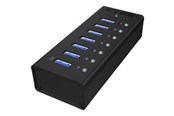 USB hub - ICY BOX IB-AC618 USB hub - 7 - USB 3.2 - Zwart - IB-AC618