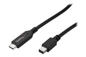 Beelscherm- en tv-kabel - StarTech.com 1.8m / 6 ft USB-C Aan Mini DisplayPort Cable - 4K 60Hz - Zwart - Extern Video AV / multimedia paneel - STM32F072CBU6 - Zwart - CDP2MDPMM6B