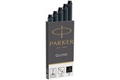 Schrijf- en tekengerei - Parker Fountain Pen Ink Refill Cartridges | Long | Black QUINK Ink | 5 Count - 1950382