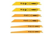 Decoupeerzaag - Dewalt High Performance Break Away Reciprocating Saw Blade 6 Piece Set + Storage Case - DT2444-QZ