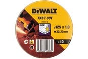 Haakse slijper - Dewalt 125mm x 1mm Cutting Disc 10/TIN (10 TIN Display) - DT3507-QZ