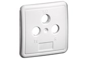 Antennekabel / connector - Pro 3 holes cover plate for antenna wall sockets white - 4040849670510