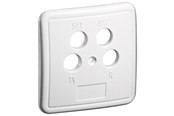Antennekabel / connector - Pro 4 holes cover plate for antenna wall sockets white - 4040849670527