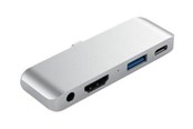 Docking station - Satechi Aluminum Type-C Mobile Pro Hub AV / multimedia paneel - Docking station - Zilver - ST-TCMPHS