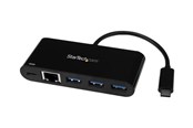 USB hub - StarTech.com USB 3.0 Hub 3-poort USB hub - 3 - Zwart - HB30C3AGEPD