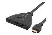 Screen- en audioswitch - Deltaco HDMI Switch 3 inputs to 1 output 4K in - HDMI-7044