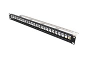 Accessoires - Deltaco 19" Keystone patchpaneel 24 poorten 1U gr - PAN-214