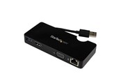 Docking station - StarTech.com Reizen Docking station for Laptops - HDMI or VGA - USB 3.0 - docking station - HDMI - USB3SMDOCKHV
