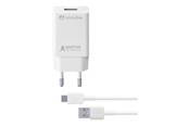 Mobiel - Adapters & Opladers - CELLULAR Line Adaptive Fast Charger Kit - ACHSMKIT15WTYCW