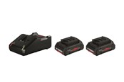 Accu & Oplader - Bosch Professional Blauw bosch 18v batterykit w/charger 18v-40 2x4.0ah - 1600A01BA3