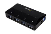 USB hub - StarTech.com USB 3.0 Hub 4-Port plus Dedicated Charging Port USB hub - 4 - USB 3.2 - Zwart - ST53004U1C