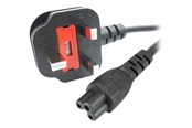 Voedingskabel (extern) - StarTech.com Cord 3 Slot for UK BS1363 to C5 Clover Leaf - power cable - 2 m - PXTNB3SUK2M