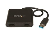 Beelscherm- en tv-kabel - StarTech.com USB Aan Dual HDMI AV / multimedia paneel - USB Aan HDMI AV / multimedia paneel - 4K - Extern Video adapter - MCT Trigger II - 64 MB - Zwart - USB32HD2