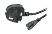 Voedingskabel (extern) - StarTech.com UK Laptop Power Cord 2 Slot for UK BS1363 to C7 - power cable - 1 m - PXTNB2SUK1M