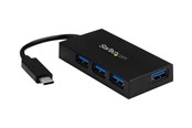 USB hub - StarTech.com 4-Port USB-C Hub - USB-C to 4x USB-A - USB 3.0 Hub - Includes Power Adapter - hub - 4 ports USB hub - 4 - USB 3.2 - Zwart - HB30C4AFS