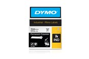 Papier, fotopapier en etiketten - DYMO Rhino Industrial Labels Permanent Polyester 19mm x 5.5m - Zwart on Wit - 18484
