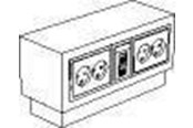 Trays, railkoker en bevestigingen - Thorsman Service post pos-10/5 white - 5868000