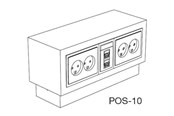 Trays, railkoker en bevestigingen - Thorsman Service post pos-10/10 Wit - 5868005
