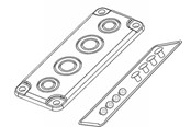 Schakelkasten en kasten - FIBOX Flensset maat 2 2xm20/32+2xm25/40 - 2550405